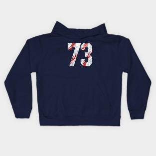 Vintage #73 Baseball Laces Baseball Mom Jersey Love Baseball Kids Hoodie